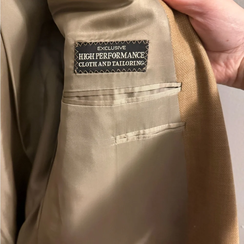 Ermenegildo Zegna Double-Breasted Sport Coat Khaki/Tan/Beige